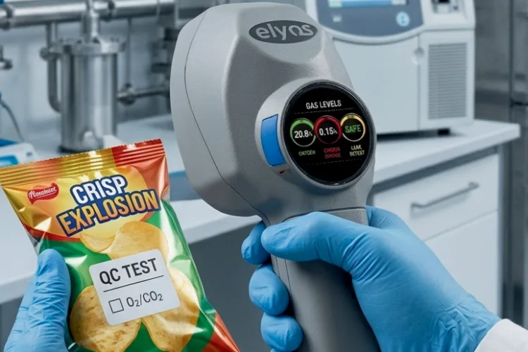 Packaging consistency testing on a modified atmosphere crisp pack using Aneolia's Elyos